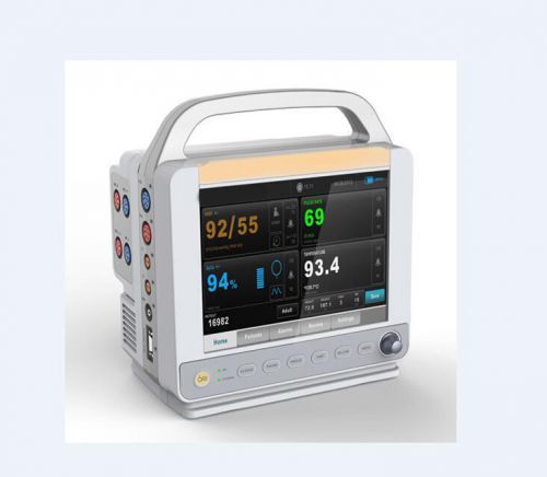 CA ICU CCU Modular Patient Monitor 6 parameter ECG NIBP RESP TEMP SPO2 PR