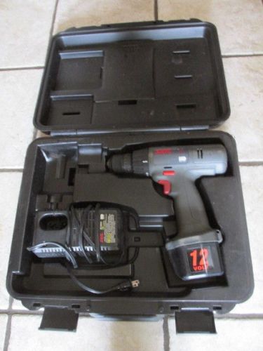 Skill HD2745 Cordless Drill 12V Battery, Case, &amp; Charger Parts or Repair NR