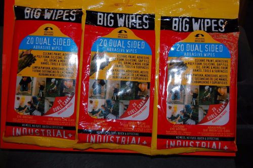 Big wipes 2 sided abrasive industrial wipes 6&#034; x 11&#034; for sale