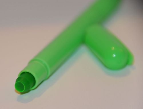 10 Fluorescent green Gel highlighters. New.