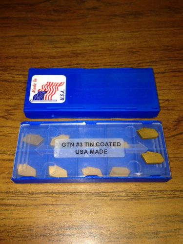 (20) GTN #3 TIN COATED USA MADE NEW