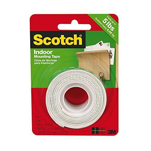 NEW 3M Scotch Heavy Duty Mounting Tape, 1-Inch by 50-Inch, 12-PACK