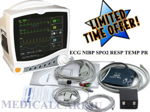 Contec icu ccu patient monitor,6 parameters,ecg,nibp,spo2,temp,resp,pr,cms6800 for sale