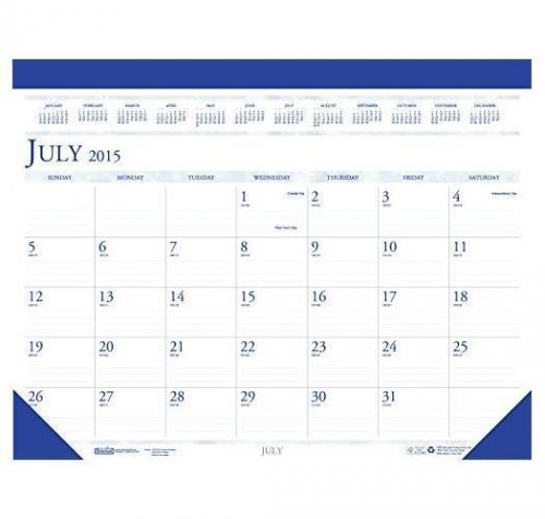 NEW House of Doolittle 2015 - 2016 Academic Year Desk Pad Calendar, 22&#034; x 17&#034;