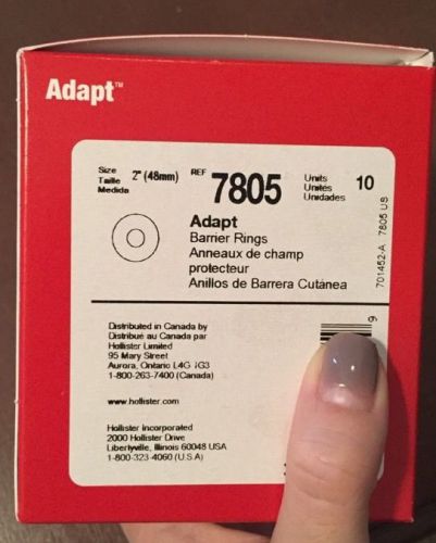 Hollister 7805 adapt 2&#034; barrier rings - box of 10- ostomy care -nib! for sale