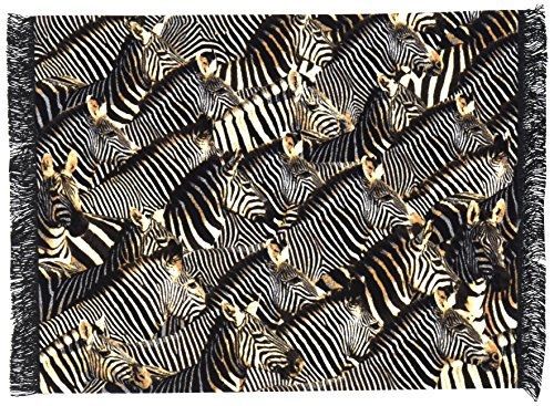 Lextra ZebraHerd Zoom MouseRug, 10.25 x 7.125 Inches, Black, White and Dark