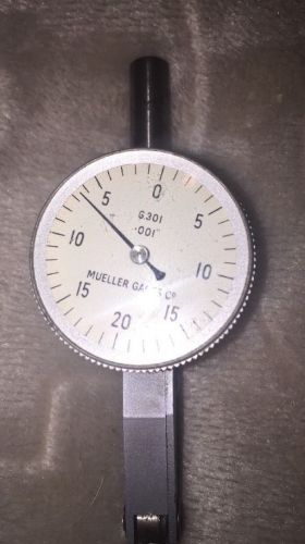 vintage &#034;Mueller&#034; Dial Indicator G. 301.001 Scale.made in England