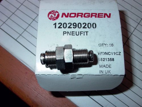 NORGREN  STAINLESS STEEL THROUGH WALL PUSH ON COUPLING  # 120290200   5/32&#034;