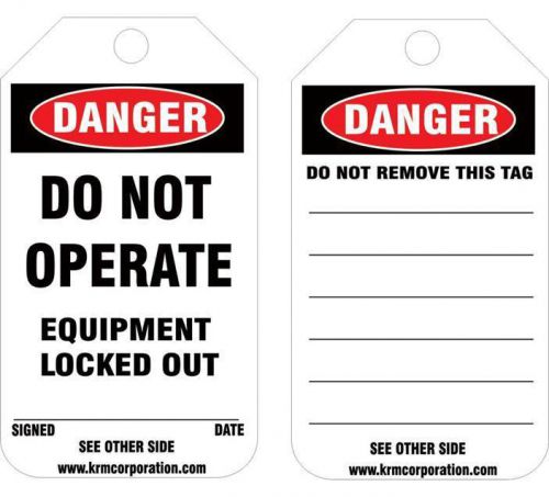 KRM DO NOT OPERATE TAG (SET OF 10 PC)