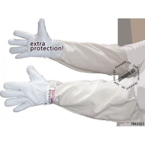 6XL Jawadis Adult 100% White Cowhide Leather Pest Control Gloves Beekeepering