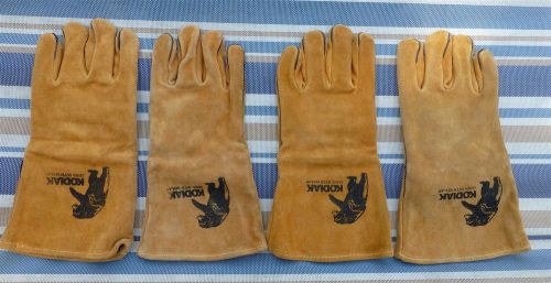 Lot 2 pair memphis 4620 kodiak premium welding/work gloves w/kevlar xl leather for sale