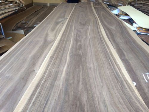 Wood  Walnut Veneer 114x10,14,15,total 3  pcs RAW VENEER1/46 N1084..