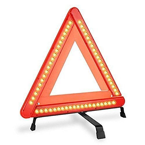 YKL WORLD YKL LED Safety Warning Triangle Reflector 17 Inch Emergency Road