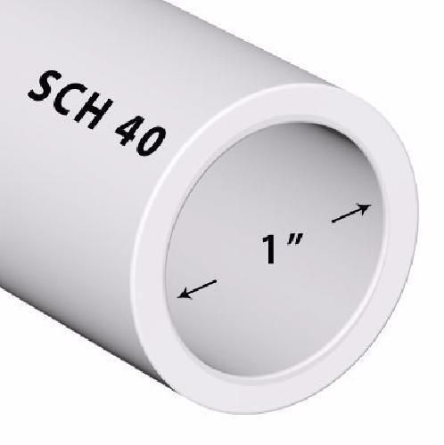 Premium® Landscape Pool Spa PVC Pipe Sch 40 1 Inch (1.0) 10 FT (2X 5FT) / White