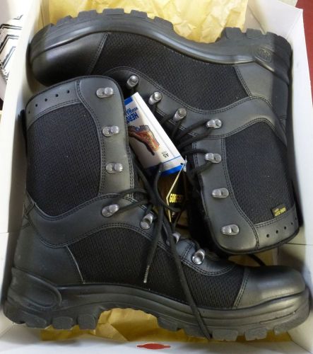 Haix airpower p3 black leather boots police service size 13.5 wide new for sale