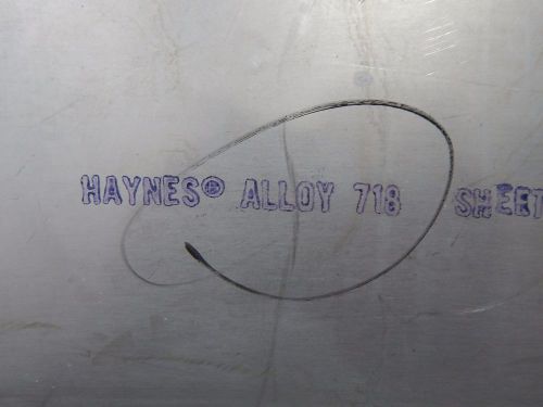 INCONEL 718 ALLOY SHEET AMS 5596 22.25 X 22.25 X .068 to .076