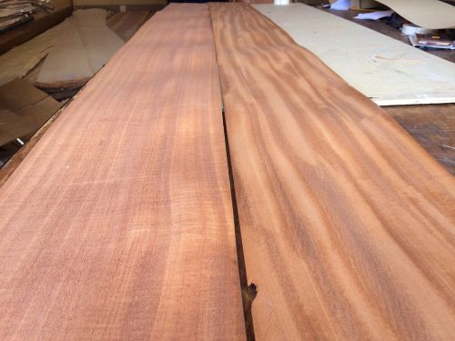 Wood Khaya    Veneer  107x9,10 total 2  pcs RAW VENEER N1063. 1/16