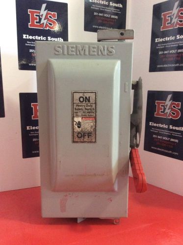 Siemens Safety Switch HF361J 30 Amp 600 Volt 3R Fusible 3 Pole Dust Tight