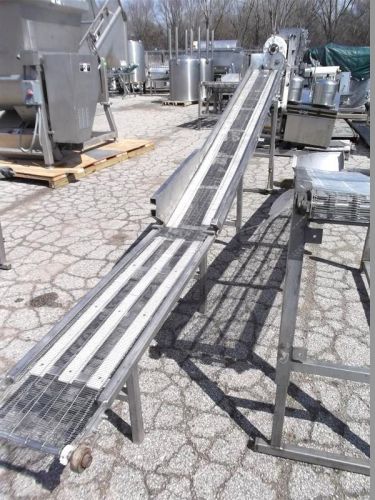 12 Inch x 15 Foot Stainless Steel Wire Mesh Belt Conveyor Incline