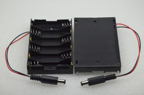 6XAA 6xAA 6*AA 9V Battery Holder Box Case Wire DC 5.5*2.1mm Safe Quality