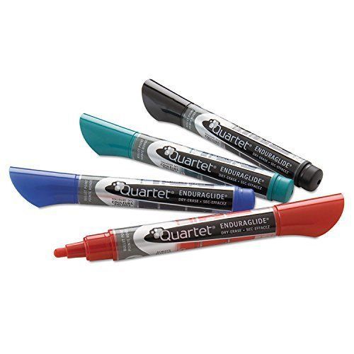 Quartet Dry Erase Markers, EnduraGlide, Chisel Tip, BOLD COLOR, Assorted Colors,