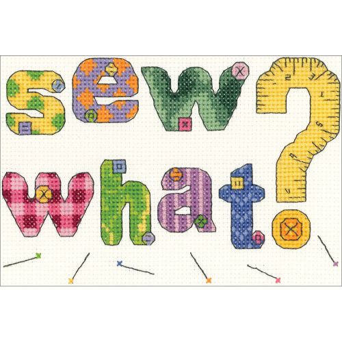 &#034;Sew What Mini Counted Cross Stitch Kit-7&#034;&#034;X5&#034;&#034; 14 Count&#034;