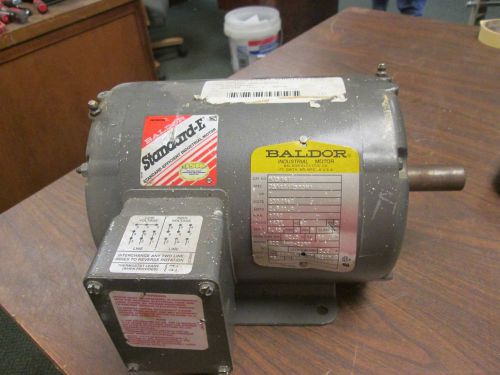 Baldor Double-Shafted Motor M3546T 1HP 1740RPM 143T Frame 230/460V 2.8/1.4A Used