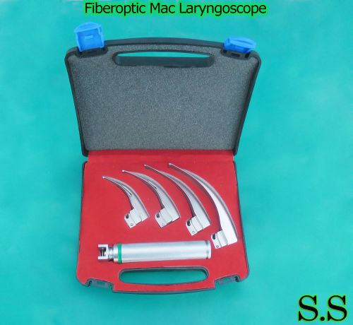 2 Sets Fiberoptic Mac Laryngoscope Econo (4 Mac Blades)