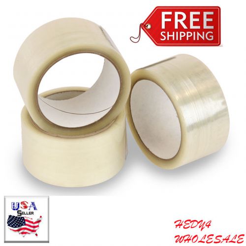 LOT of 12 Rolls Clear Packing and Shipping Tape 2&#034; Wide x 55 Yards WHOLESALE