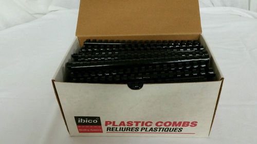 Ibico Binding System 150 Plastic Combs Black, Assorted Sizes - New