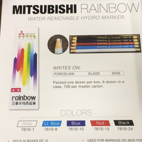 MITSUBISHI Rainbow Water Removable Hydro Marker 12 Light Blue