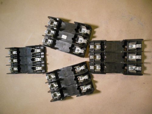 Gould 60308 FUSE BLOCK, 3-Pole, 30 Amp, 600 V for Class H/K Fuses (LOT OF 4)