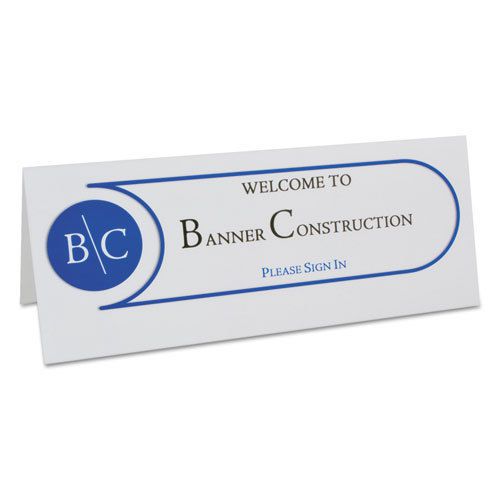 Printer-Ready Name Tent Cards, 11 x 4 1/4, White Cardstock, 50 Letter Sheets/Box