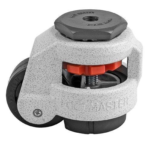 FOOTMASTER GD-60S-1/2 Nylon Wheel and NBR Pad Leveling Caster, 550 lbs, Stem