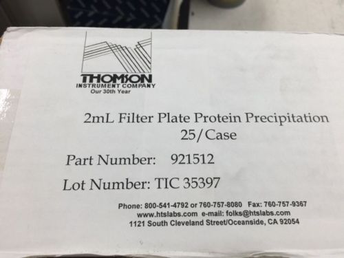 Thomson New 2ml Filter Plate Protein Precipitation #921512; 25/pack