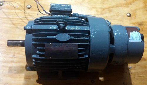 STERLING B-184T 5HP 230/460V-AC 1725RPM  BRAKE MOTOR USED (MO006)