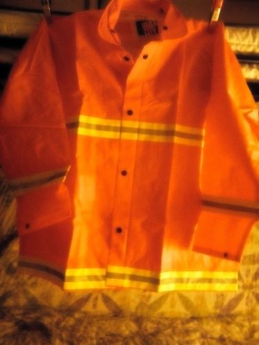 River City 3 piece rainwear Protective Suit X large bright orange with bands