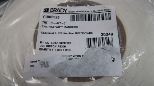 Brady THT-75-427-3  1&#034; Width x 2.25&#034; Height, B-427 Self-Laminating Vinyl, F/SHIP