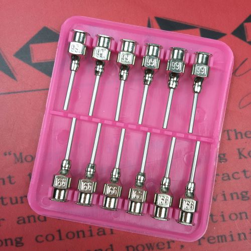 Blunt stainless steel dispensing syringe needle tip 16 Gauge luer lock 12Pcs
