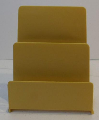 Vtg yellow gold plastic rubbermaid 3 slot desk letter mail sorter organizer for sale