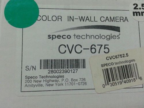 SPECO TECHNOLOGIES CVC675 Indoor Color Camera