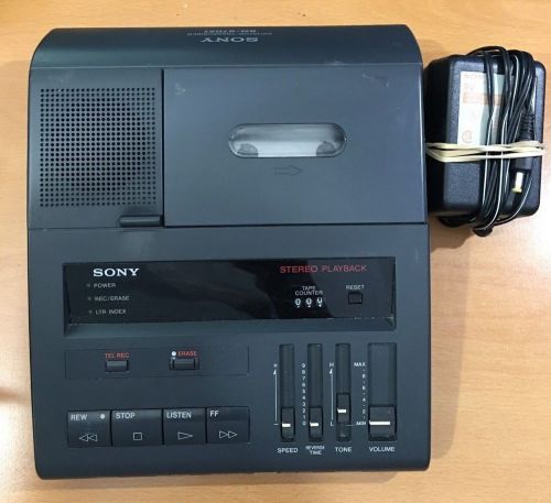 SONY BM-87DST DICTATOR CASSETTE WITH SONY AC ADAPTER