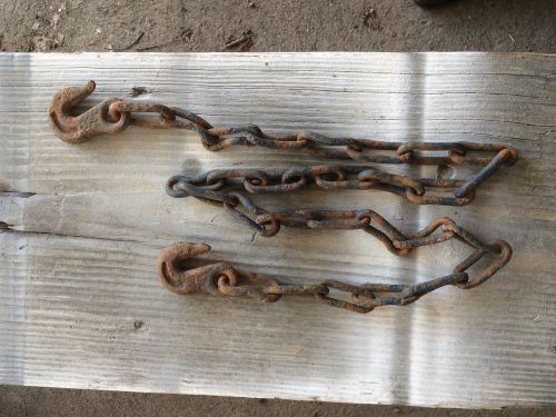 Vintage 4&#039; Farm Chain With 2 Hooks, Logging Chain
