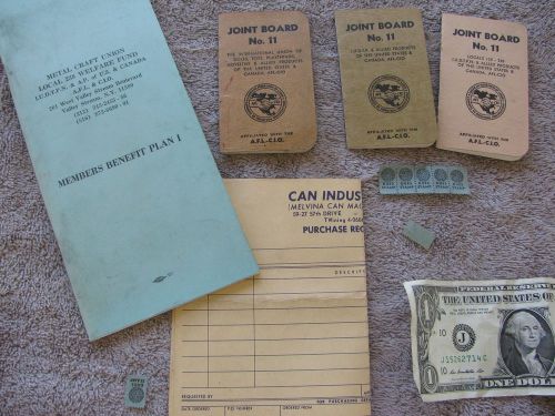 misc AFL CIO books phamplets stamps Metal Craft Union  tool USA