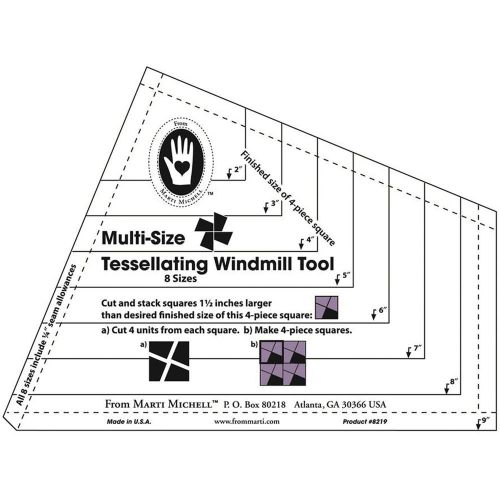 One-derful one-patch template-tessellating windmill for sale