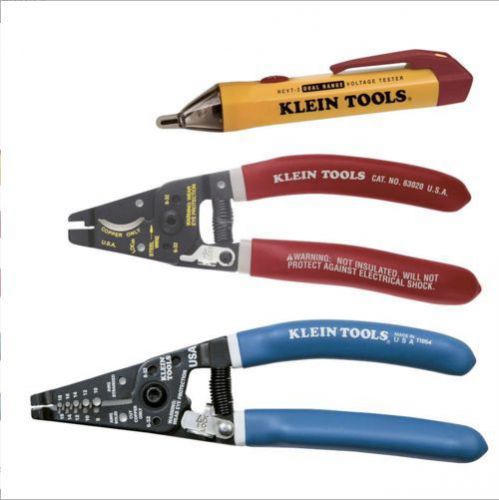 Electrician Tools Wire Cutter Pliers Cut Strip Insulated Tool Set Test Kit NEW