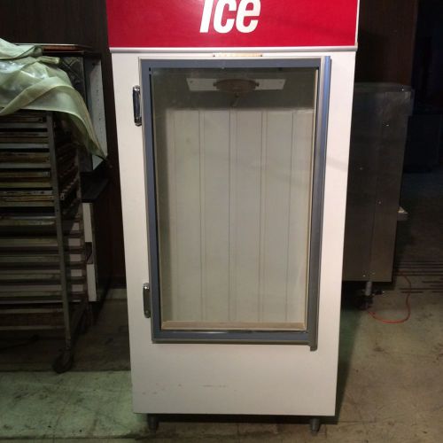 1 dr. display bagged ice freezer, bag of ice, ice bag freezer, self serve for sale