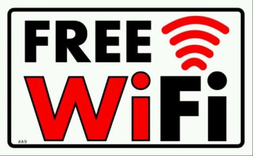Free WiFi sticker decal, Commercial high quality,  in or outdoor, free shipping