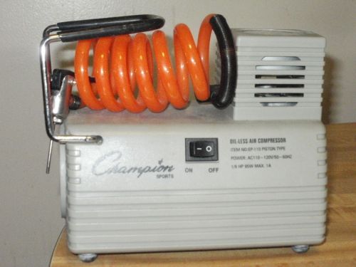 Champion ep-110 1/8 hp oil-less air compressor for sale