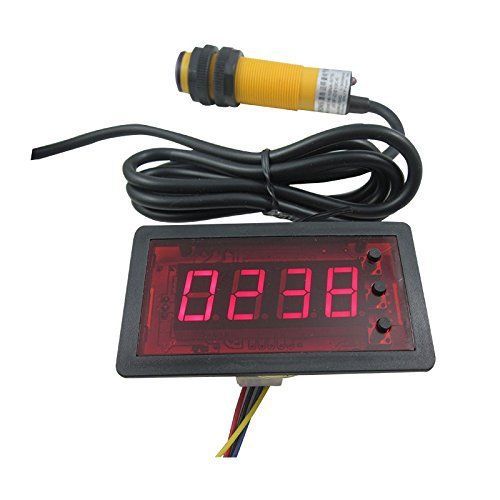 Digiten 12v 4 digit red counter meter+infrared proximity photoelectric switch for sale